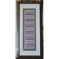 Agam Hand Signed "Blue Vertical Orchestration" Gold Edition