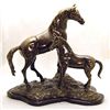 Image 1 : Horse With Colt Bronze Sculpture