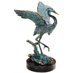 Heron Bronze Sculpture