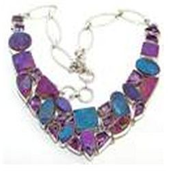 Amethyst & Titanium Drusy Necklace