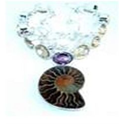 Ammonite, Amethyst & Citrine Necklace