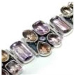 Smokey Quartz & Pink Amethyst Bracelet