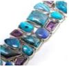 Image 1 : Azurite, Turquoise & Amethyst Bracelet