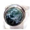 Image 1 : Silver and Serphinite Ring