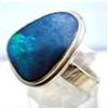 Image 1 : Silver and Fire Opal Ring