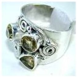 Silver and Citrine Ring