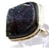 Image 1 : Silver and Agate Drusy Ring