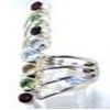 Image 1 : Silver and Mixed Stones Ring