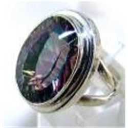 Silver and Mystic Topaz Ring