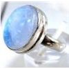 Image 1 : Silver and Rainbow Moonstone Ring