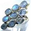 Image 1 : Silver and Rainbow Moonstone Ring