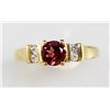 Image 1 : Silver Gold 1.2 ctw Garnet Topaz Ring