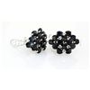Image 1 : Cluster Sapphire 38.34CTW Sterling Silver Earring
