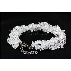 193.47CTW 7in. CRYSTAL CLEAR CHIPPED STONE BRACELET MET