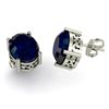 Image 1 : Sapphire 4.40ctw Earring 14kt White Gold