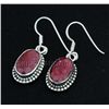 Image 2 : Sterling Silver 28.50ctw Oval Ruby Beryl Earring