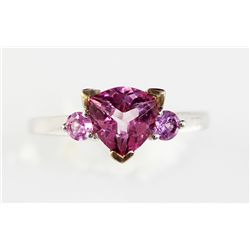 Sterling Platinum 1.24 ctw Rose De Franc Ring