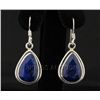 Image 1 : Sterling Silver 37.00ctw CorrundumSapphireEarring