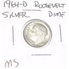 Image 1 : 1964-D ROOSEVELT SILVER DIME *RARE MS HIGH GRADE*!!