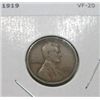 Image 1 : 1919 LINCOLN WHEAT CENT *VERY FINE-20 GRADE - NICE PENNY*!!