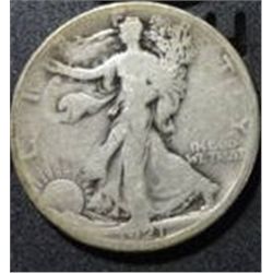 1921-S STANDING LIBERTY SILVER HALF DOLLAR