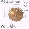 Image 1 : VINTAGE ARIZONA STATE 5 LARGE TAX TOKEN *EXTREMELY RARE MS-65 HIGH GRADE*!!