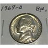 Image 1 : 1969-D JEFFERSON NICKEL *RARE BU HIGH GRADE - NICE COIN*!!