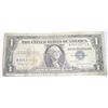 Image 1 : 1957 SERIES B $1 SILVER CERTIFICATE SERIAL # W98630372A *PLEASE LOOK AT PICTURE TO DETERMINE GRADE*!