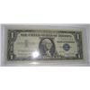 Image 1 : 1957 SERIES B $1 SILVER CERTIFICATE SERIAL # R75829748A *RARE CRISP AU HIGH GRADE*!!