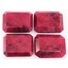 Image 2 : 214.67ctw RubyEmeraldCut LooseGemstone lot of 4