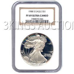 Certified Proof Silver Eagle PF69 1988