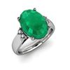 Image 1 : Emerald 7.50 ctw& Diamond Ring 14kt White Gold