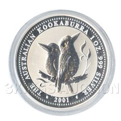 Australian Kookaburra 1 oz. Silver 2001