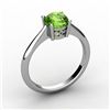 Image 1 : Peridot 0.85 ctw Ring14kt White Gold