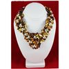 Image 1 : 1278.50ctw Wired Flower Necklace w/ Shell & Pearls