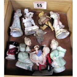 A selection of Victorian figure cake decorati...