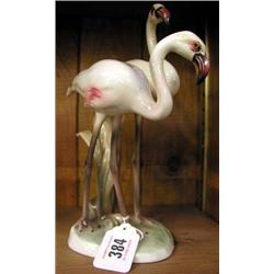 A Wien, Austrian figure of a pair of Flamingo...