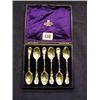 Image 1 : A set of six gilt cast teaspoons with late Vi...