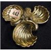 A Continental Silver three section shell shap...