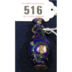 A 19thC miniature enamelled scent bottle, han...