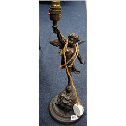 A superb Bronze cherub table lamp, 1920's....