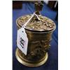 Image 1 : A French decoratively embossed tea caddy, dec...