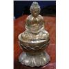 Image 1 : A Brass Buddha on a stand, C1900....