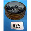 Image 1 : An early 19thC painted on glass screw top box...