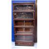 Image 1 : An Oak, Globe Wernicke bookcase of five glaze...