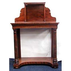 A late Regency Mahogany, consul table, the to...