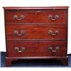 Image 1 : A superb George II, Mahogany chest of three l...