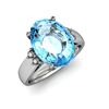 Image 1 : Topaz 8.80 ctw & Diamond Ring 14kt White Gold