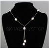 Image 1 : 94.52ctw Freshwater Pearl Necklace with Silver Chain
