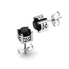 Image 1 : Black Diamond 1.00ctw Earring 14kt White Gold